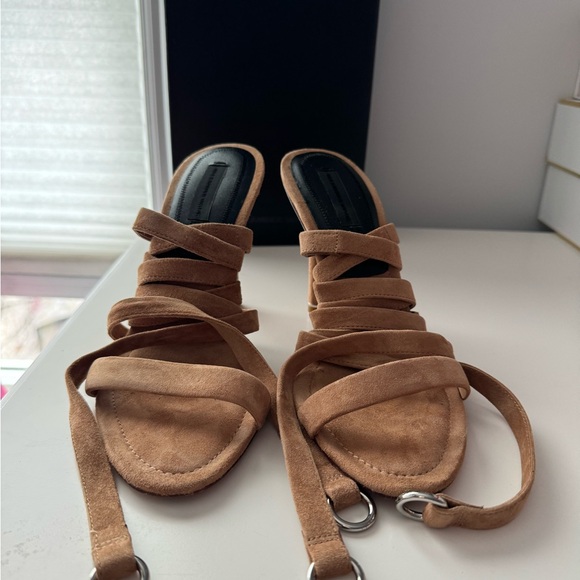 Alexander Wang Shoes - Alexander Wang Tan Suede Heels